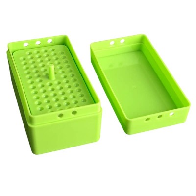 Бокс эндодонтический пластиковый на 72 инструмента, автоклавируемый (135 град.) цвет ЗЕЛЕНЫЙ