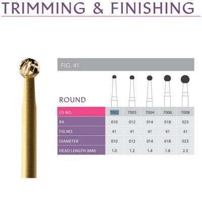Бор твердосплавный турбинный полировочный 12 граней 7002
