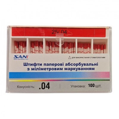 Бумажные штифты конусные 0,4 № 25