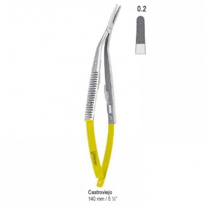 Иглодержатель 140мм (BN.158.140) Falcon-Grip Castroviejo TC angled