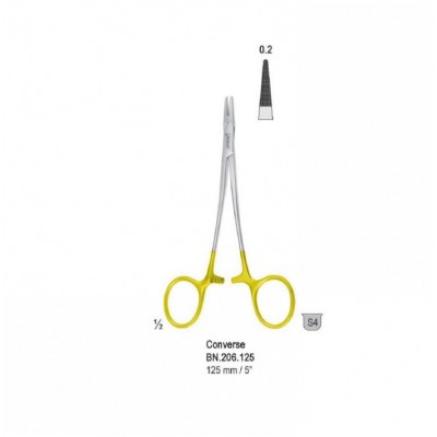 Иглодержатель 125мм (BN.206.125) Falcon-Grip Converse TC прямой