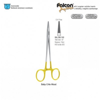 Иглодержатель 150мм BN.238.150 Baby-Crile-Wood ТС прямой