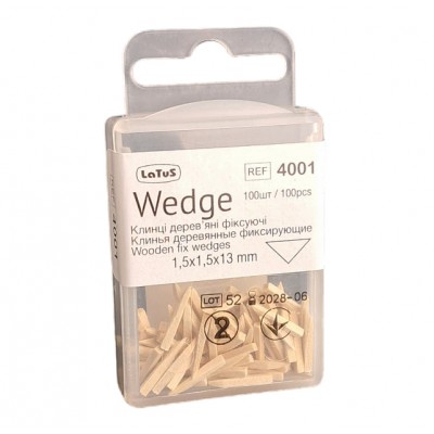 Клинья деревянные (100 шт.) 1.5х1.5х13мм