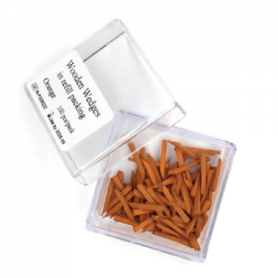 Клинья деревянные Vortex (100шт.) 11 мм, тонкие (оранжевые)