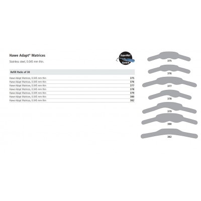 Матрицы Hawe Adapt (30шт.) металлические, толщина 0,045мм