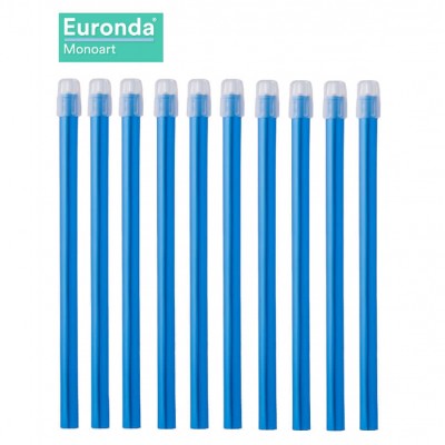 Слюноотсосы (100 шт.) Euronda, цвет Blue Transparent