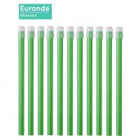Слюноотсосы (100 шт.) Euronda, цвет Green Transparent