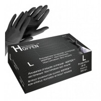 Перчатки нитриловые Hoffen (100 шт.) Black, L