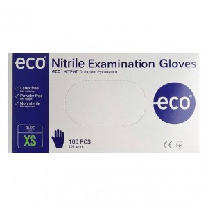 Перчатки нитриловые ECO (100 шт.) Blue, XS