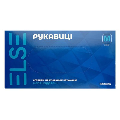 Перчатки нитриловые ELSE (100 шт.) Blue, M