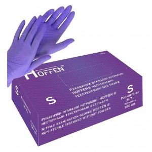Перчатки нитриловые Hoffen (100 шт.) Cobalt, S