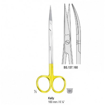 Ножницы 160мм (BS.137.160) Kelly изогнутые
