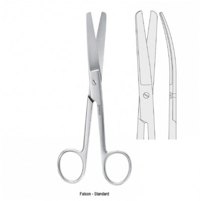 Ножницы 130мм (BS.651.130) Standard blunt/blunt, изогнутые