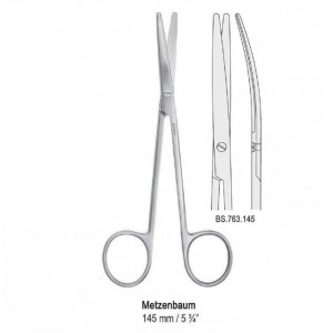 Ножницы 145мм (ВS.763.145) Metzenbaum изогнутые Ножницы 145мм (ВS.763.145) Metzenbaum изогнутые