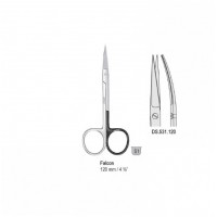 Ножницы 120мм (DS.531.120) одно лезвие с насечкой изогнутые 
