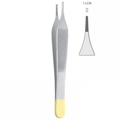 Пинцет 120мм (BD.250.120) Adson TC 1x2 хирургический прямой