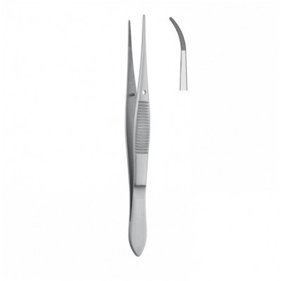 Пинцет 100мм (BD.351.100) Iris зубчатый изогнутый