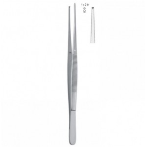 Пинцет 125мм (BD.644.125) Semken 1x2, хирургический прямой