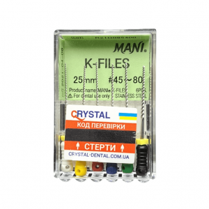 K-Files Mani 25мм, ass. #45-80 K-Files Mani 25мм, ass. #45-80