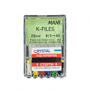 K-Files Mani 25мм, ass. #15-40 K-Files Mani 25мм, ass. #15-40