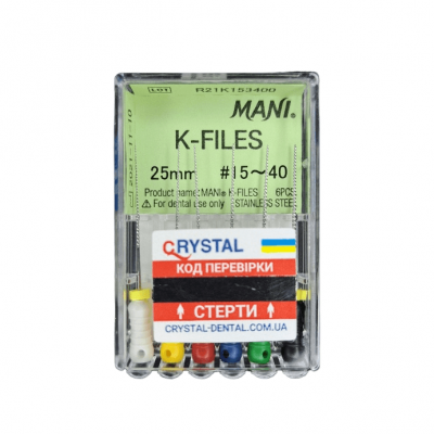 K-Files Mani 25мм, ass. #15-40