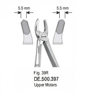 Щипцы экстракционные детские для верхних моляров (DE.500.397)