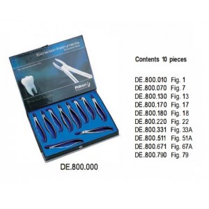 Щипцы экстракционные, набор 10шт. (DE.800.000)