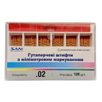 Гуттаперчевые штифты (120 шт.) № 25
