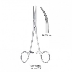 Зажим 160мм (BH.301.160) Kelly-Rankin изогнутый