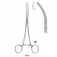 Зажим 145мм (BH.491.145) Kocher для артерий 1х2, изогнутый