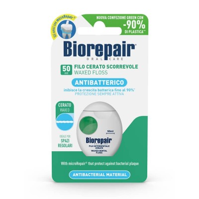 Зубная нить-флосс Biorepair "Ежедневная защита" с гидроксиапатитом, 50 м